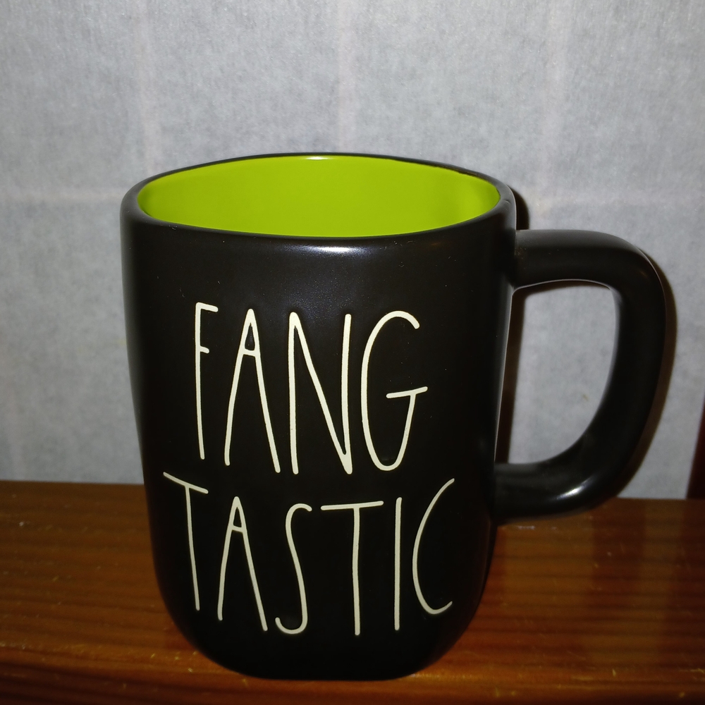 Rae Dunn Black and Green Holiday Decor Mug